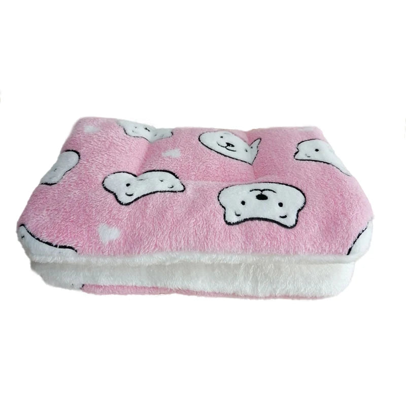 Thickened Fleece Pet Bed Mat – Washable Warm Blanket for Dogs & Cats