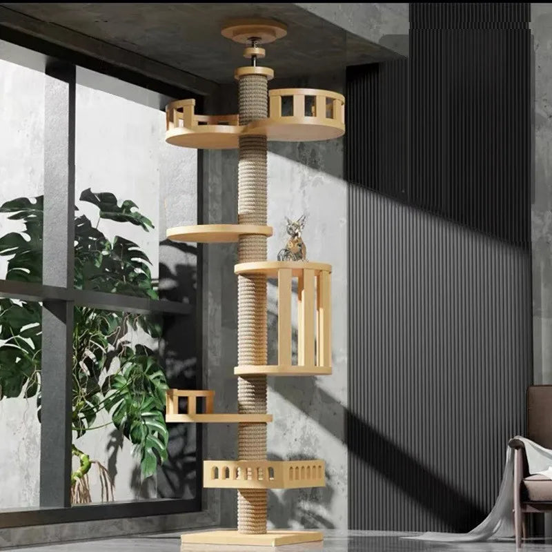 Adjustable Floor-to-Ceiling Cat Tree
