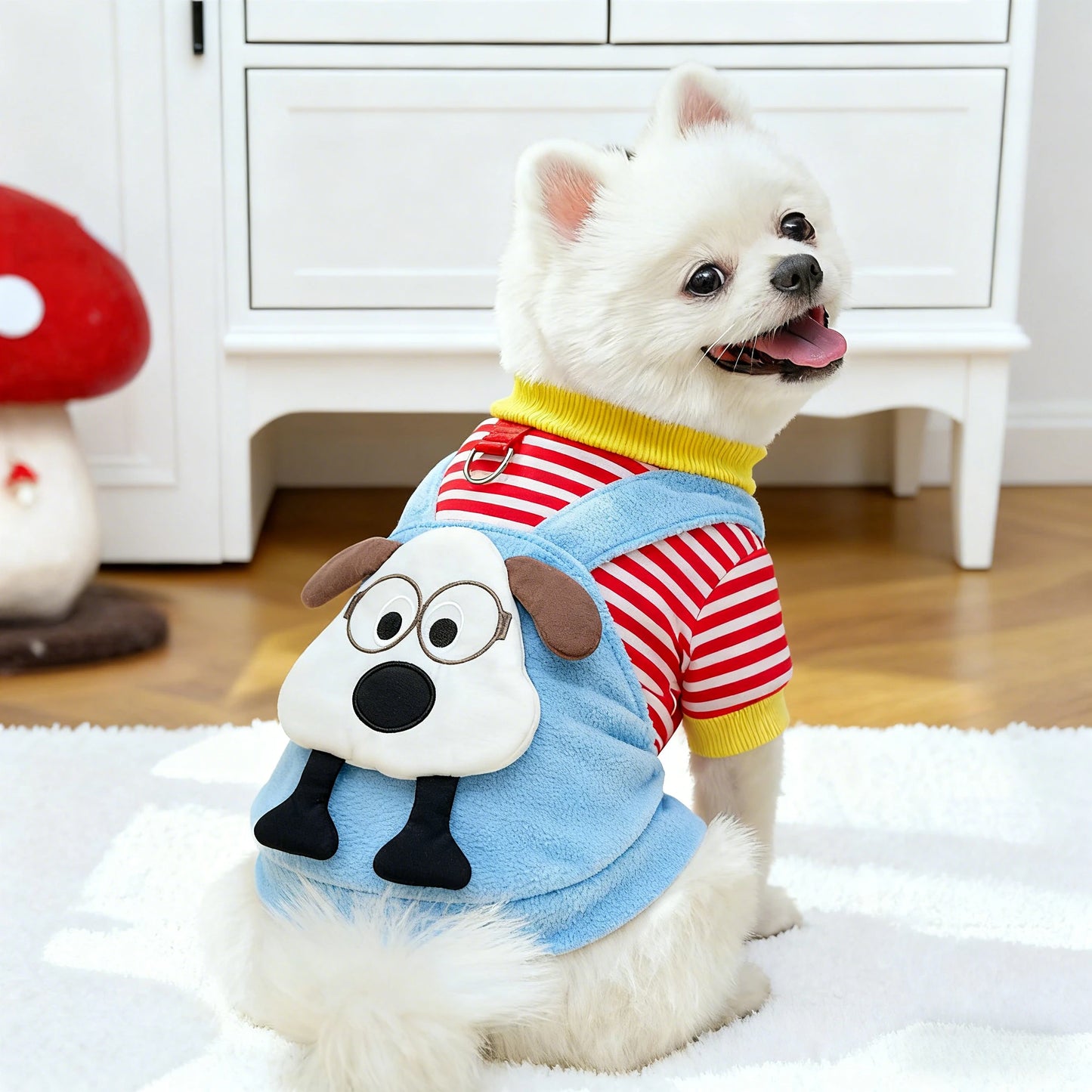 Combinaison-Pyjama en Polaire avec Capuche pour Chiens et Chiots de Petite et Moyenne Taille