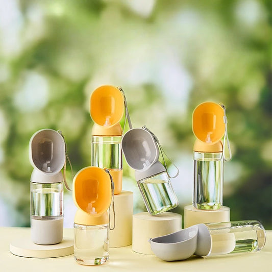 Portable Pet Water Bottle with Drinking Bowl