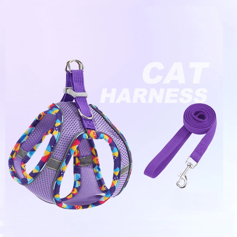 No-Pull Step-In Dog Harness & Leash Set for Small & Medium Dogs