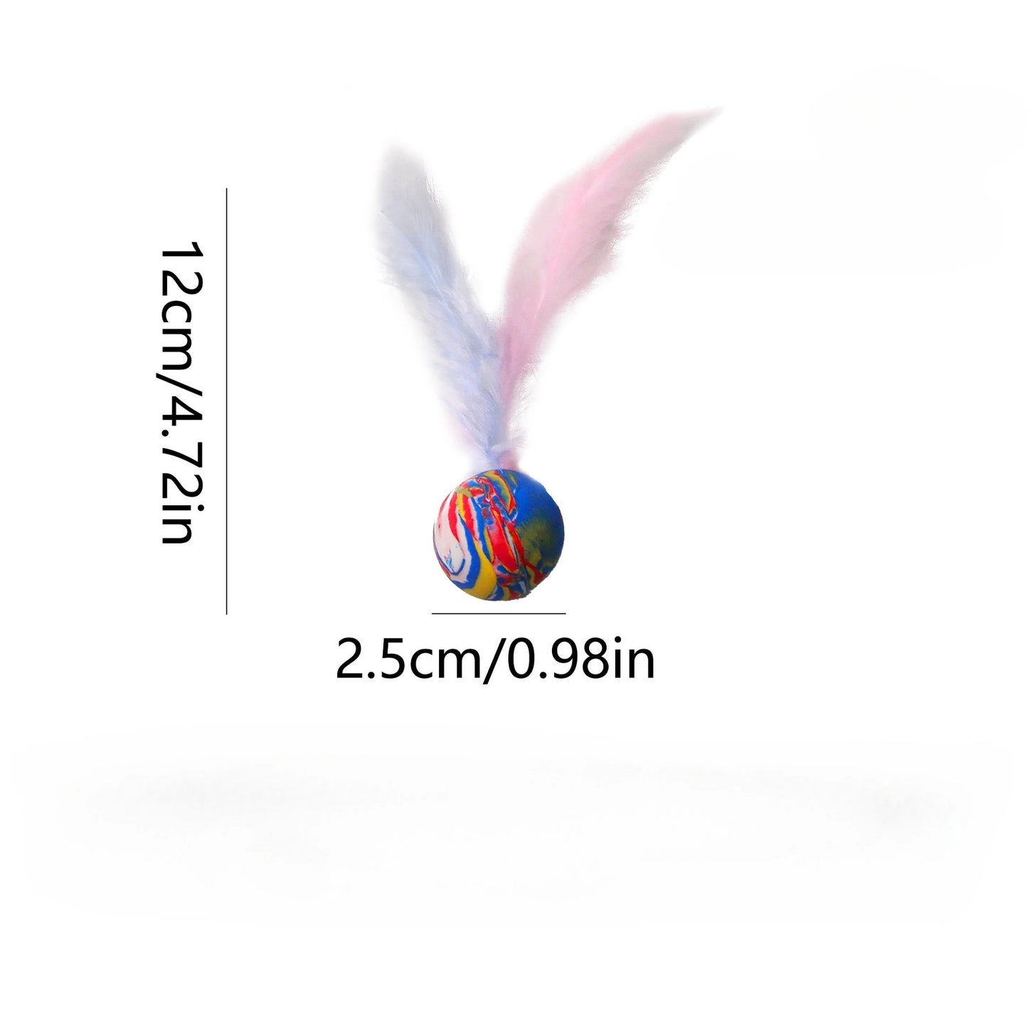 Interactive Feather Ball Cat Toy Set