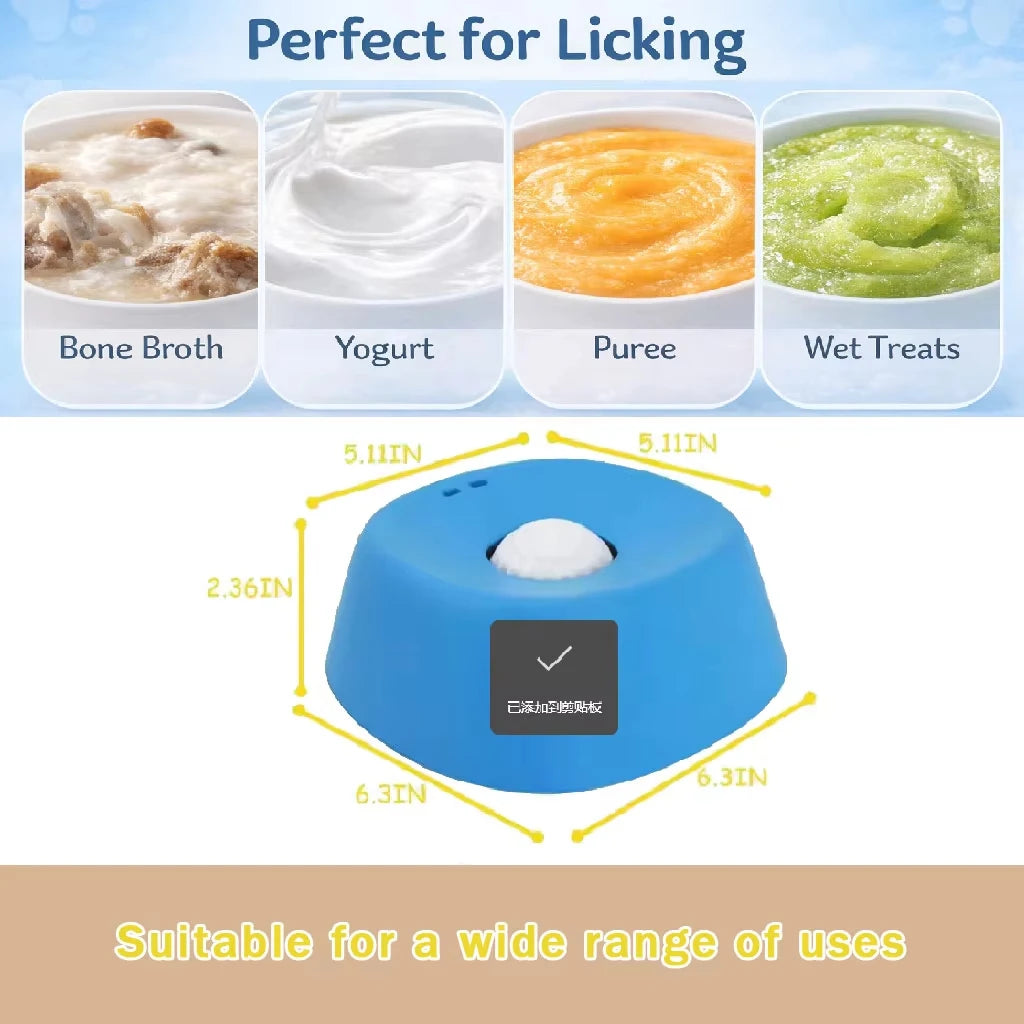 Interactive Dog Licking Bowl with Ball-Shaped Design