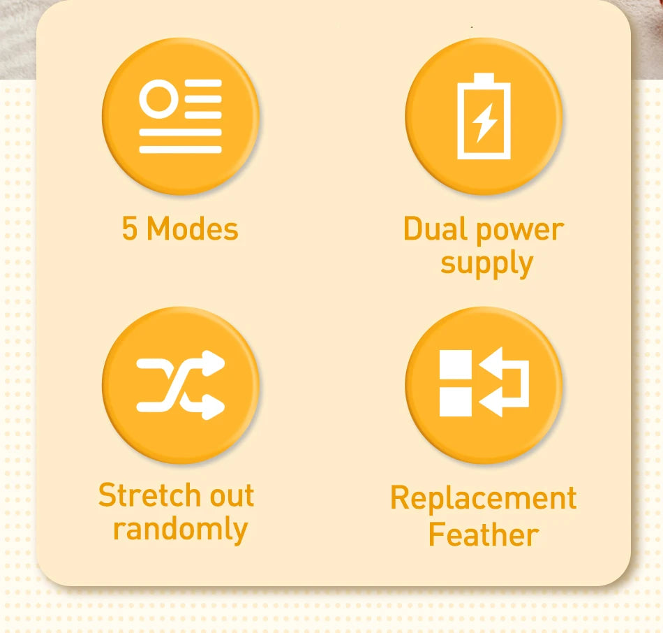 2-in-1 Automatic Cat Toy - Smart Feather & Ball Set with 5 Interactive Modes