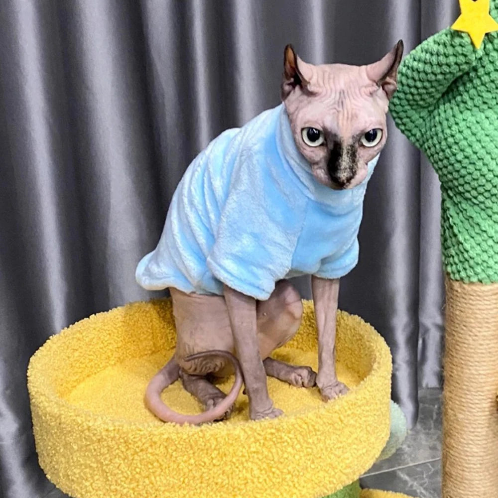 Fleece High Neck Cat Hoodie