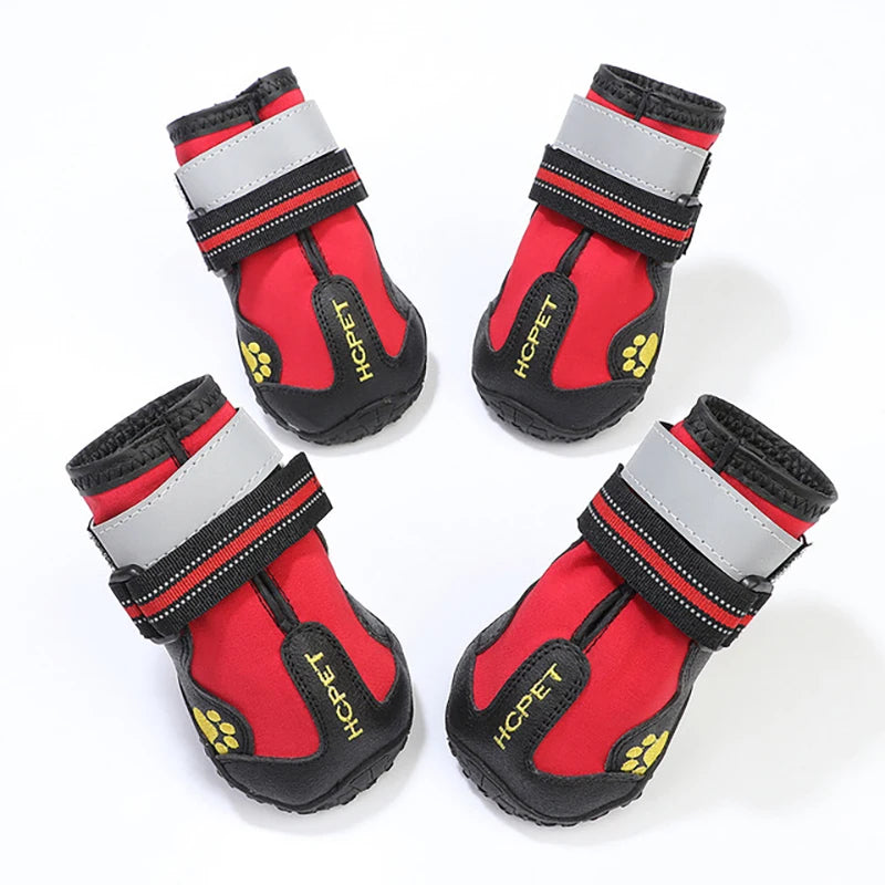 Reflective Waterproof Anti-Slip Dog Boots (Set of 4)