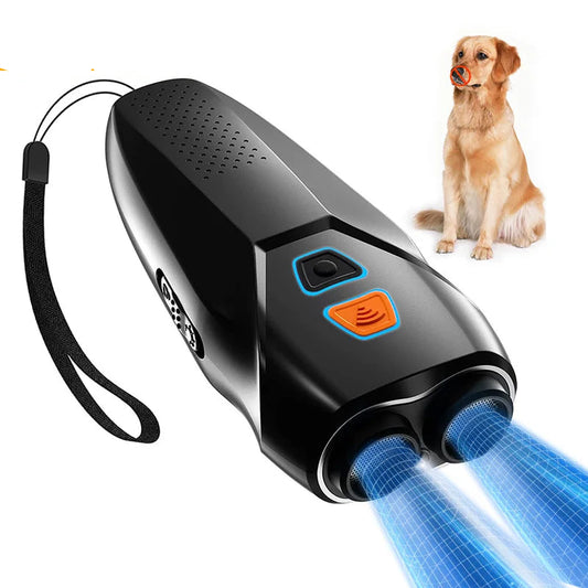 Ultrasonic Dog Training Device with Anti-Barking Technology and LED Flashlight