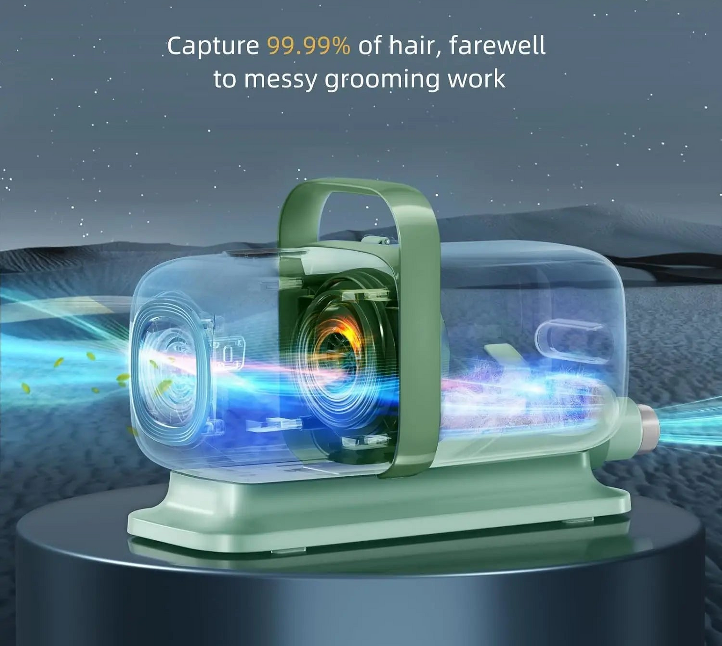 7-in-1 Pet Grooming Vacuum Kit - Professional Clippers and Shedding Tools for Dogs and Cats