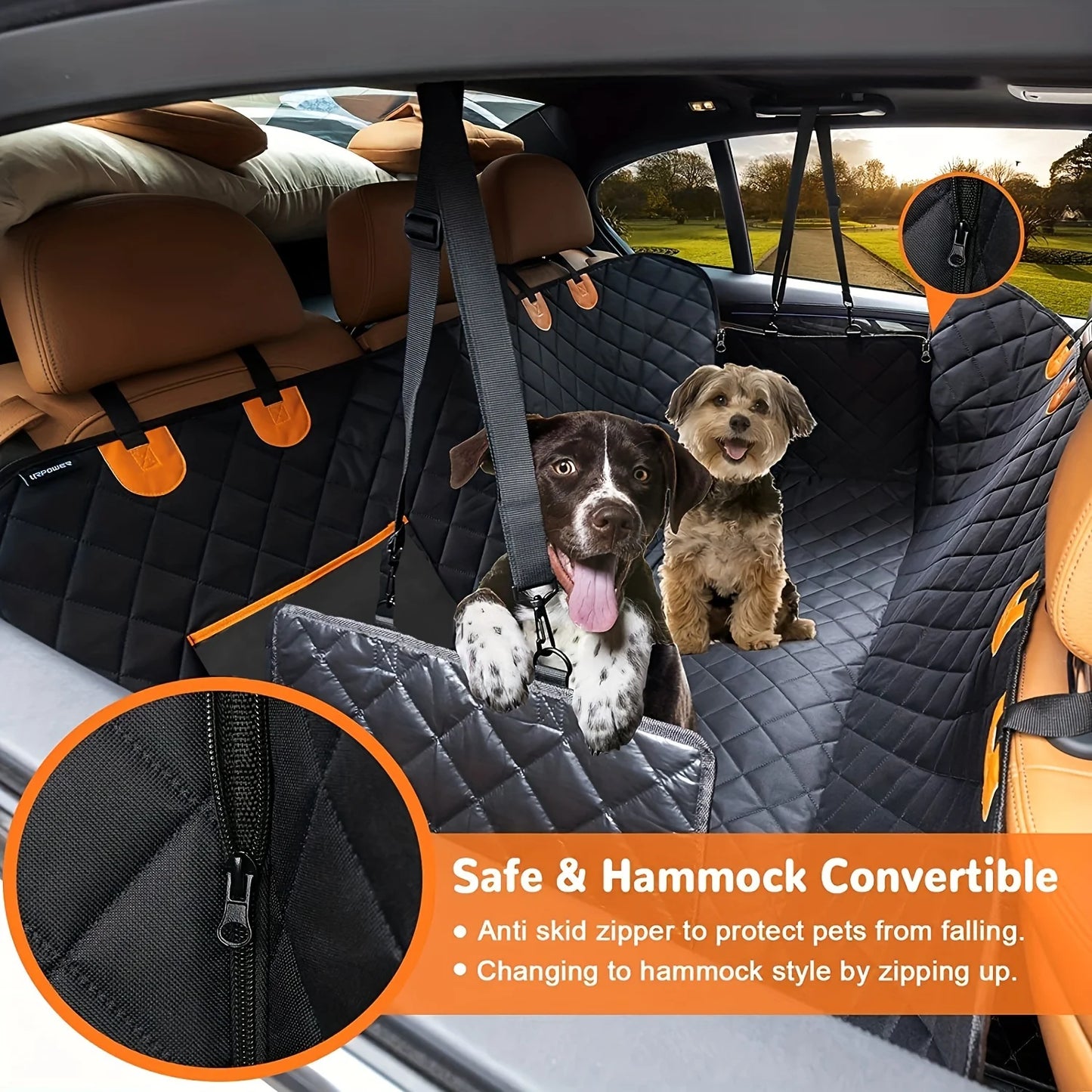 Housse de siège de voiture hamac pour chien 600D, résistante et imperméable – Anti-rayures