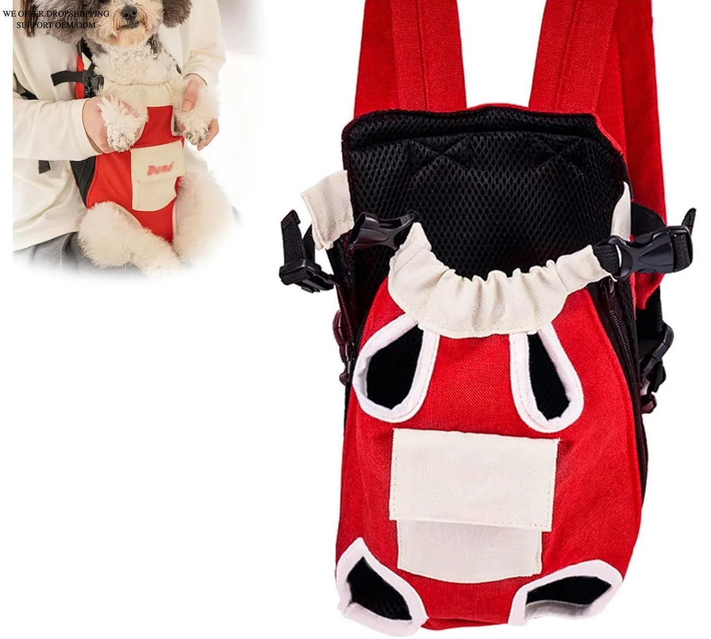 Hands-Free Front & Back Pet Carrier Backpack for Cats & Dogs
