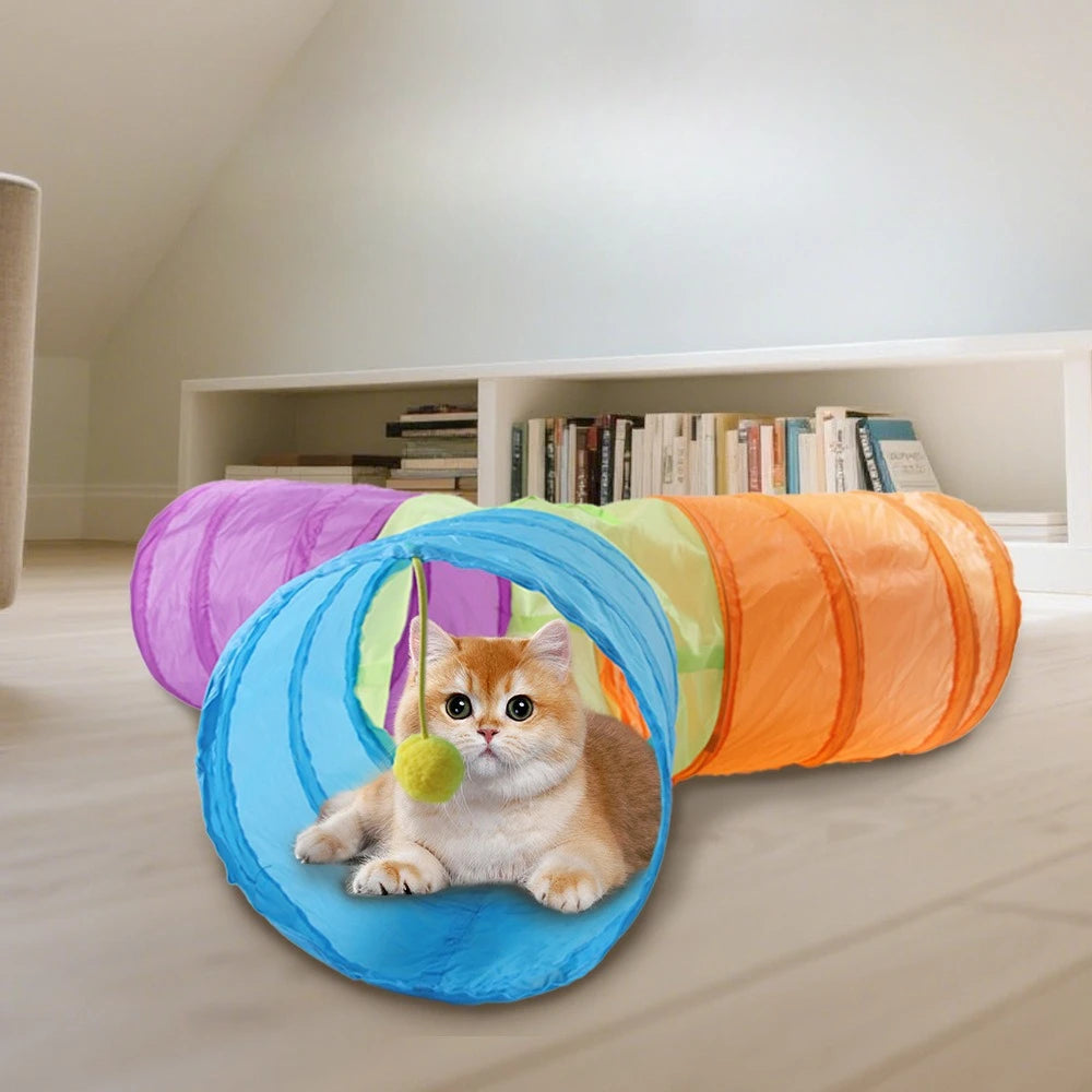 Y-Shaped Three-Way Cat Tunnel