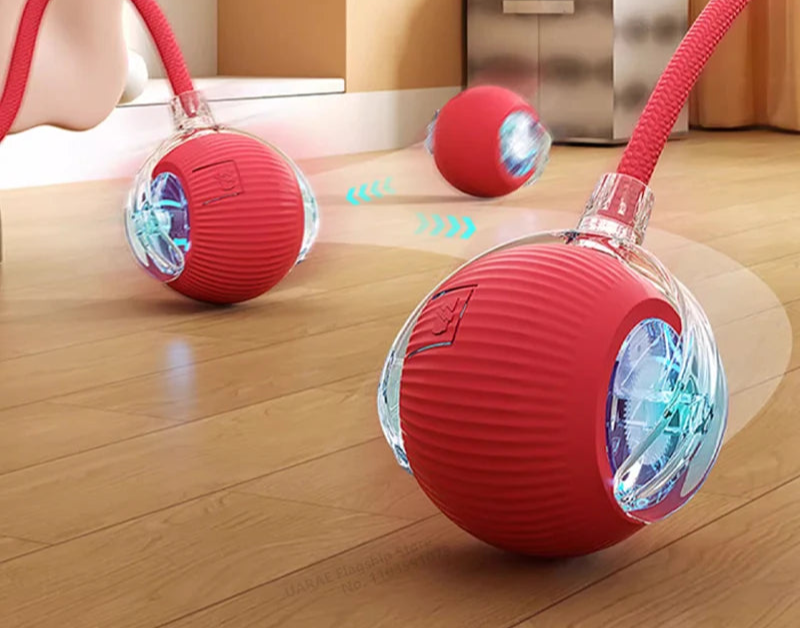 Balle interactive pour chat - Balle roulante automatique avec queue - Soins pour animaux plus intelligents