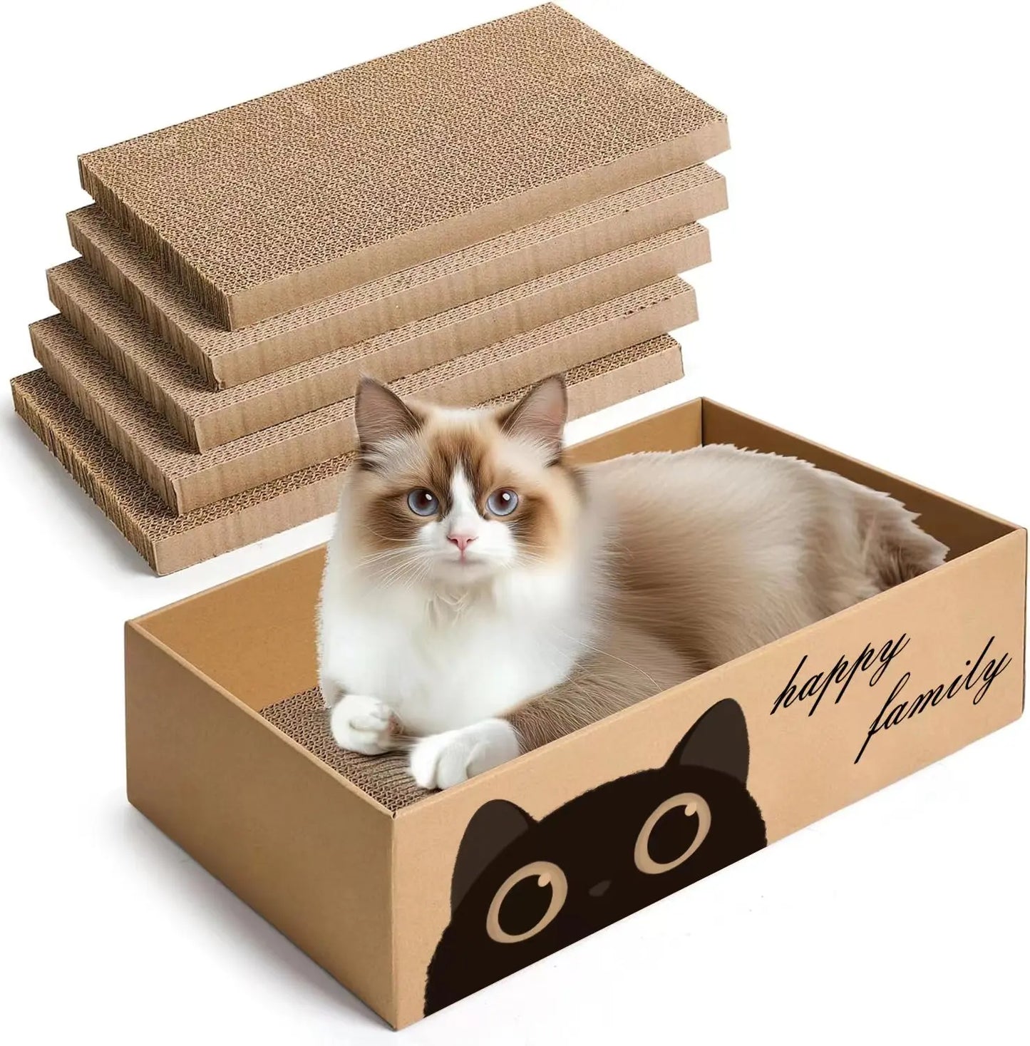 Cardboard Cat Scratching Pad & Bed Combo