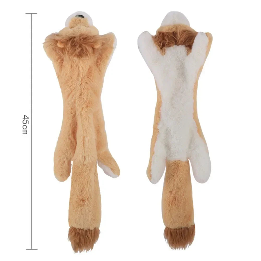 Jouet pour chien en peluche crocodile couineur avec papier froissé