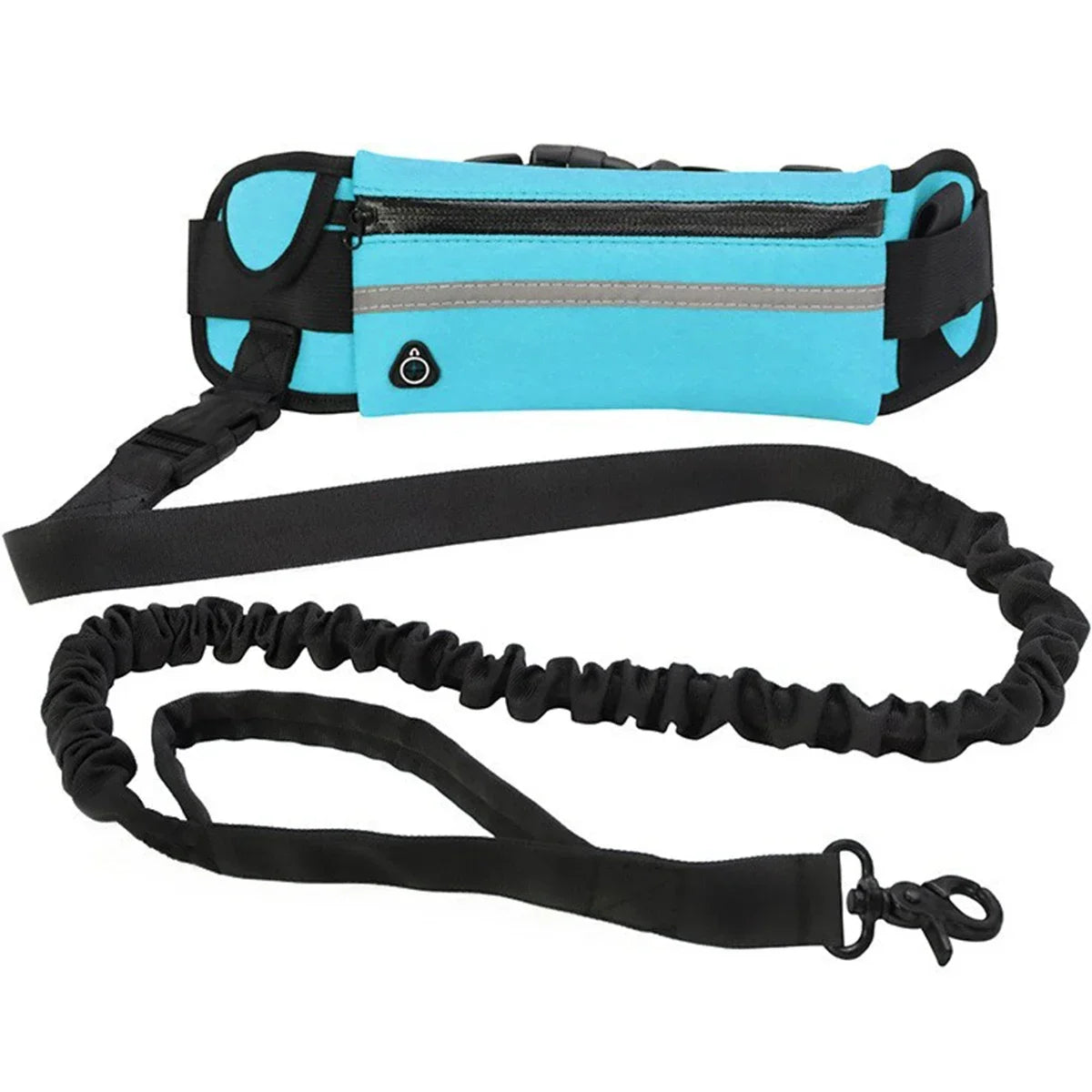 Laisse pour chien mains libres avec ceinture réfléchissante et pochette de rangement