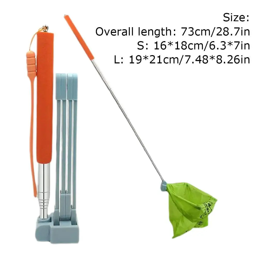 Long-Handle Stainless Steel Pooper Scooper for Dogs & Cats