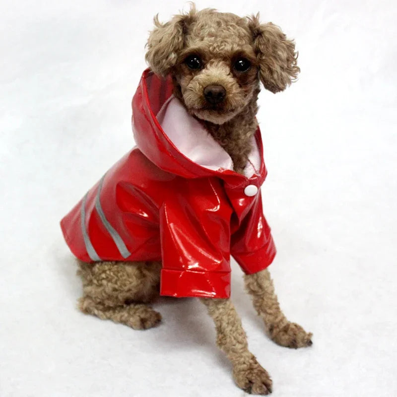 Imperméable réfléchissant pour chien | Cape Poncho coupe-vent pour petits chiens et chats