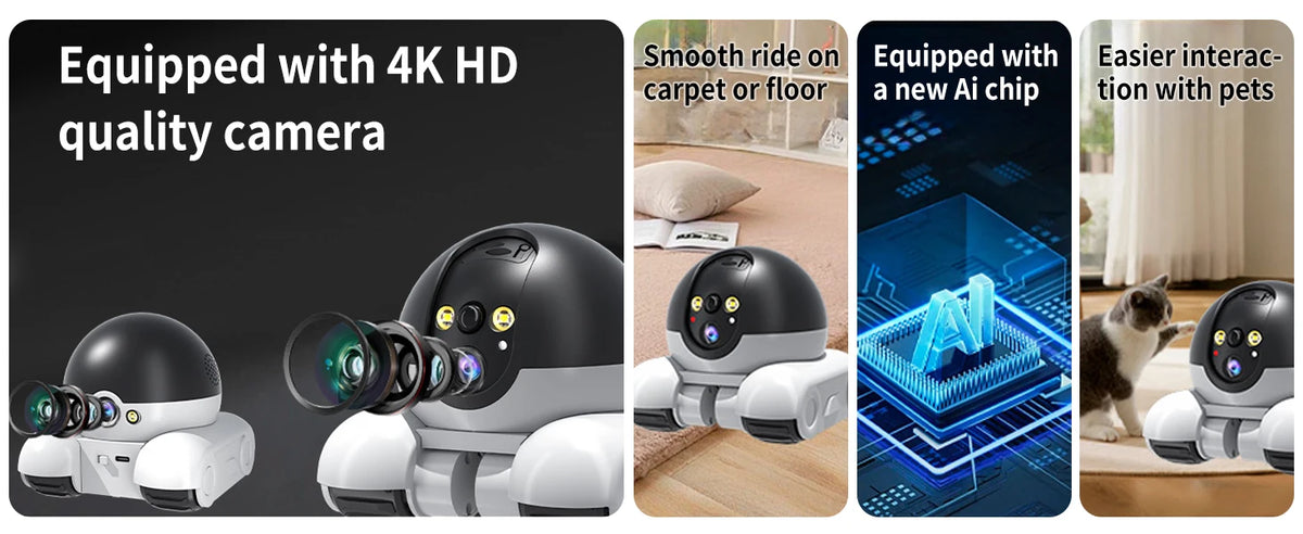 360° Smart Pet & Baby Monitor Camera with Two-Way Audio & Motion Detection