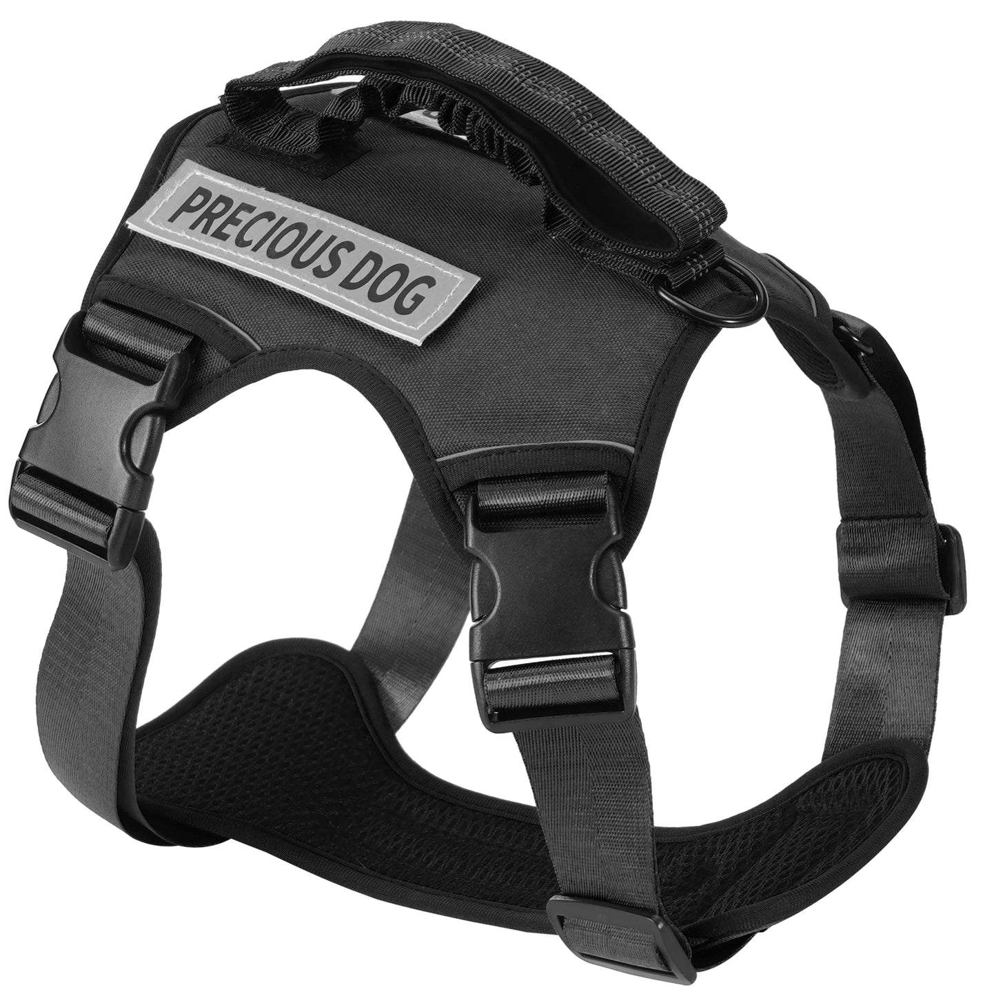 Reflective Emotional Support Dog Vest Harness with Handle & Lead — Easy On/Off for Large Dogs