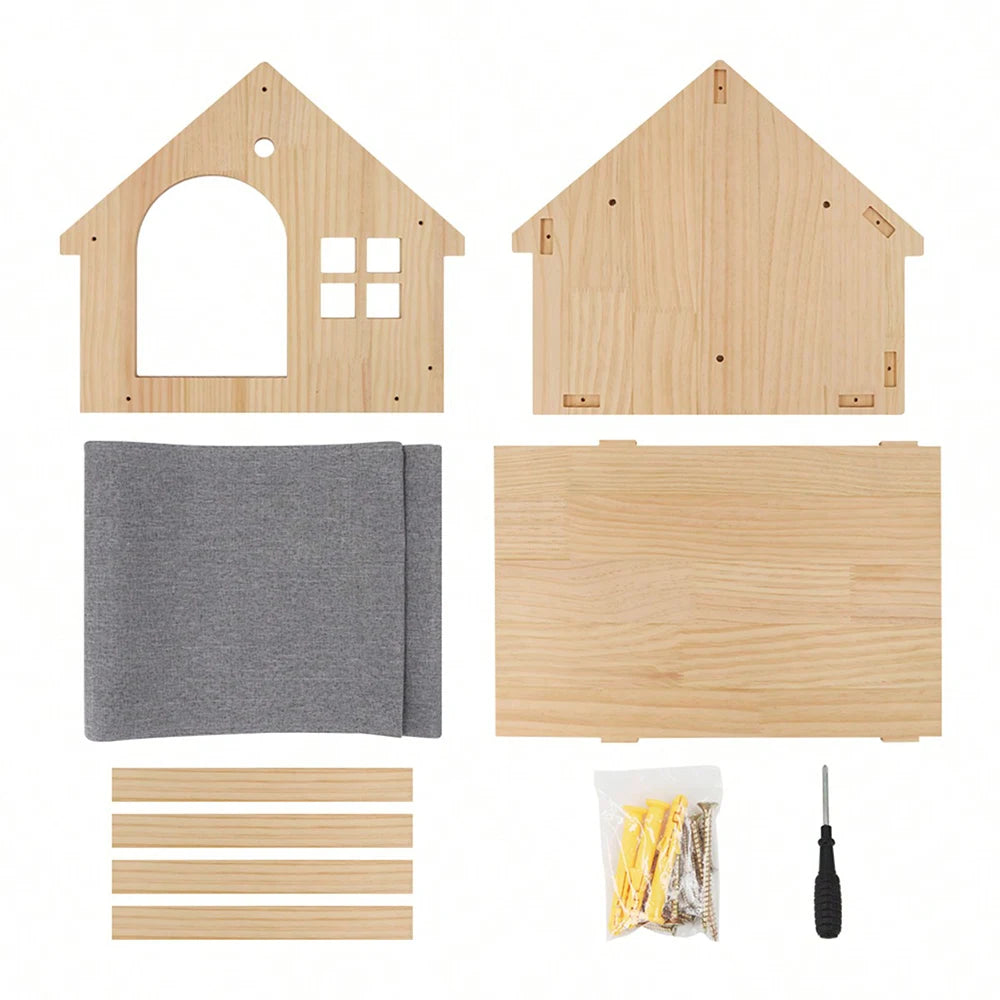Wall-Mounted Cat Climbing Shelves & Hideaway Houses