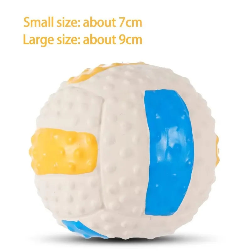 Squeaky Latex Dog Ball – Sports Style Chew Toy