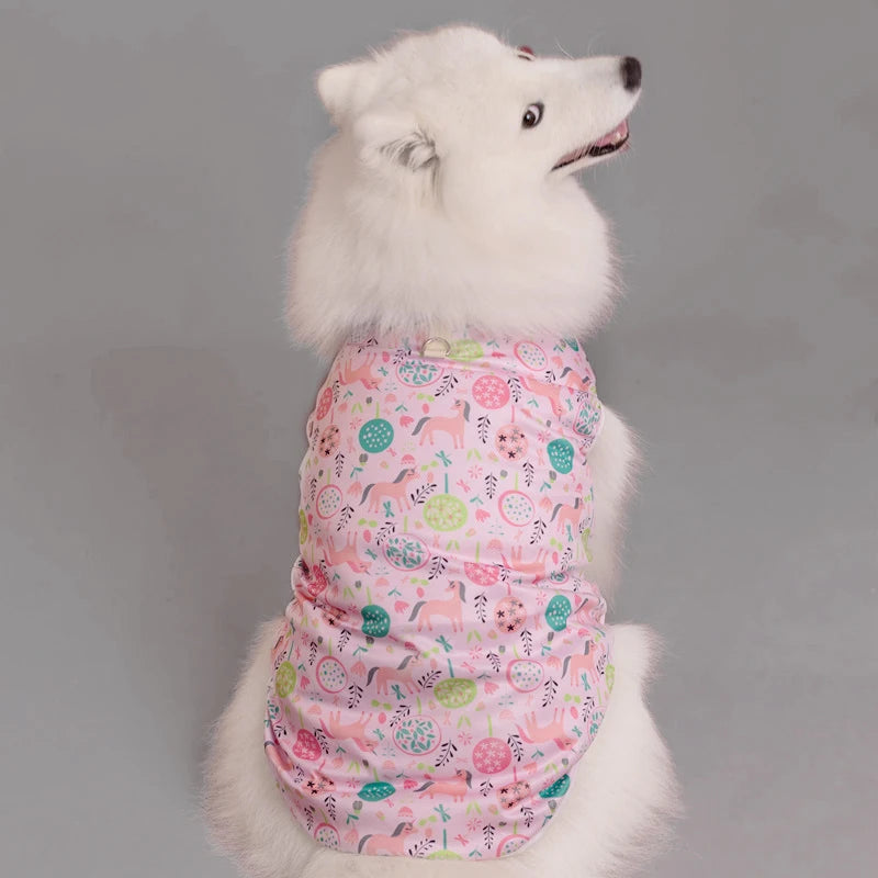 Gilet rafraîchissant d'été pour chiens - Chemise douce pour animaux de compagnie au design de dessin animé