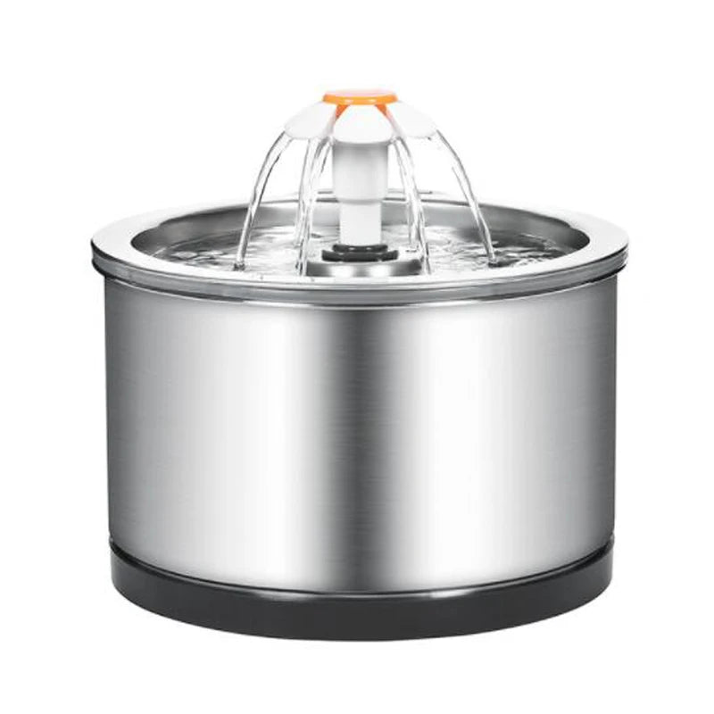 Fontaine à Boire Automatique 2L Avec Filtre Fontaine à Boire pour Animaux en Acier Inoxydable Distributeur d'Eau pour Chiens et Chats