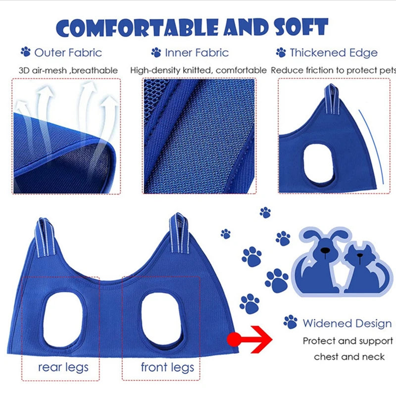 Mesh Grooming Hammock & Restraint Bag for Dogs & Cats