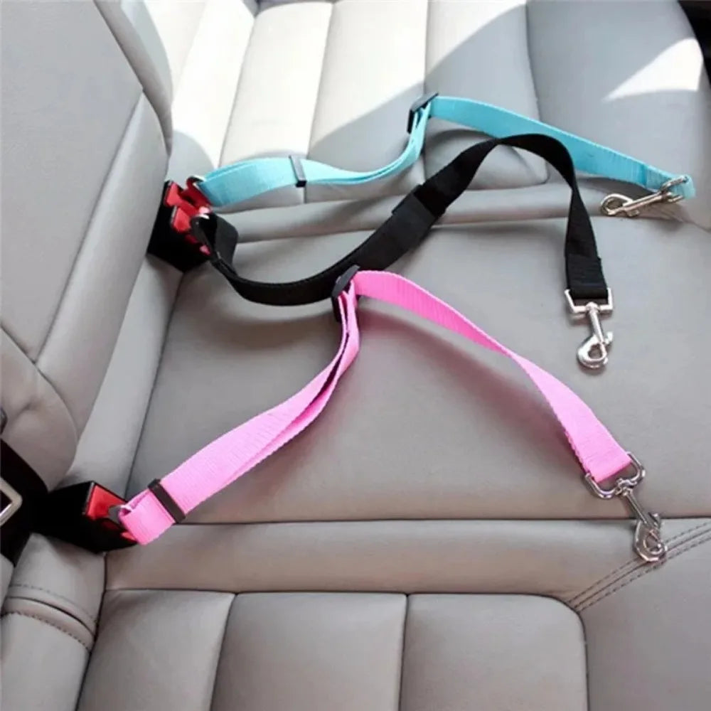 Adjustable Pet Car Seat Belt Safety Harness for Dogs and Cats