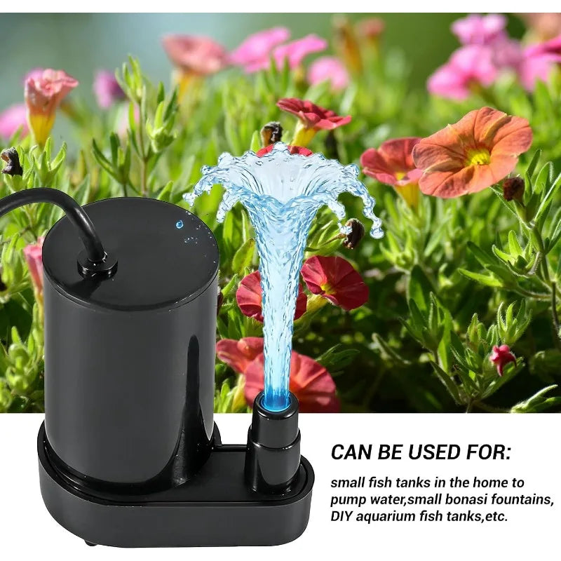 Mini Submersible Water Pumps for Aquariums & Fountains
