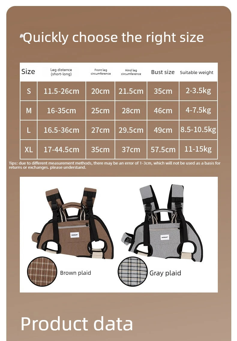 Horizontal Dog Backpack with Ice Silk Cooling & Spine Protector for Small Dogs & Cats