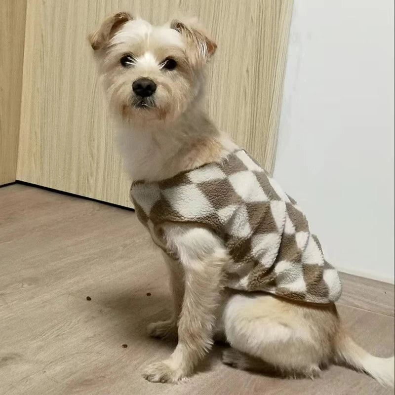 Floral Print Coral Fleece Jacket for Cats & Small Dogs