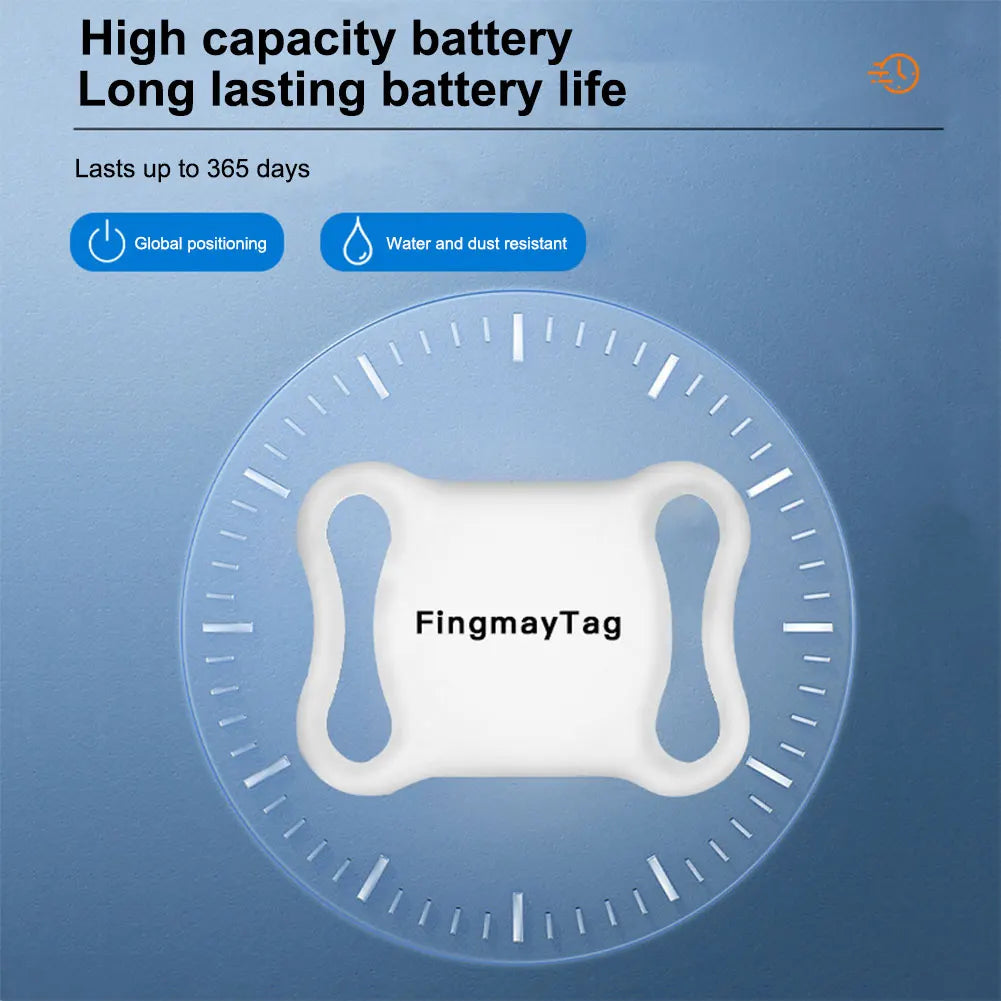 IP67 Bluetooth Pet Tracker with Collar for Dogs & Cats — Findmytag App