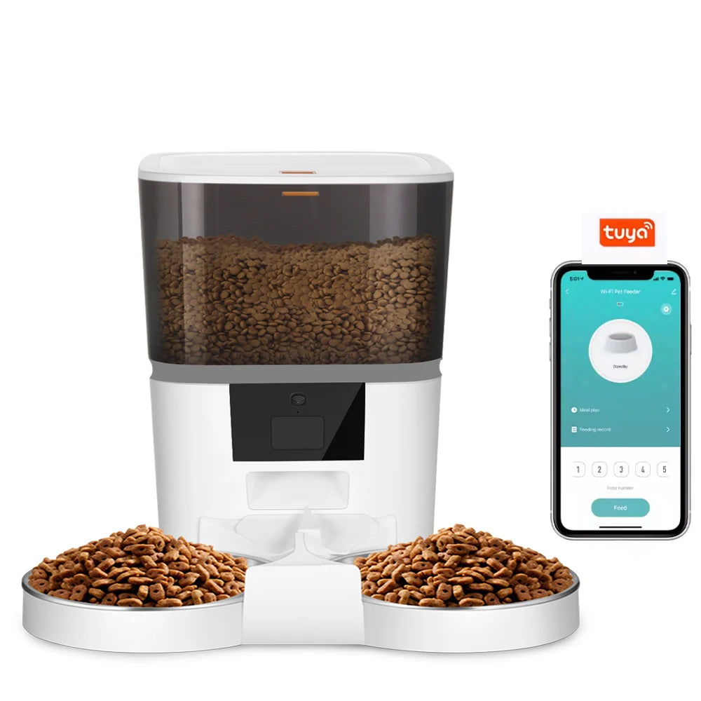 Double Meal Automatic Cat Feeder, Cat Feeder With Video, Tuya WIFI Automatic Dog Feeder, Programmable Pet Feeder, Multiple Model