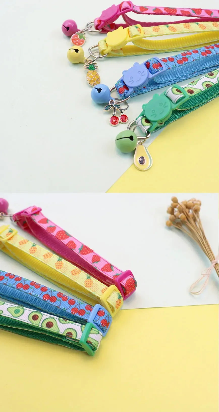 Fruit-Themed Pet Collar with Bell