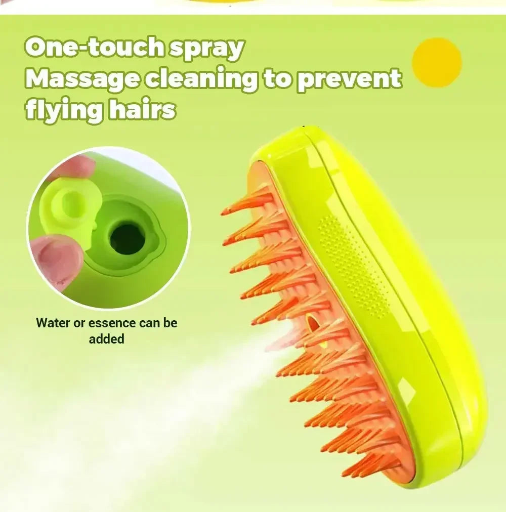 Steamy Brush - Pulvérisateur électrique pour le toilettage des animaux de compagnie