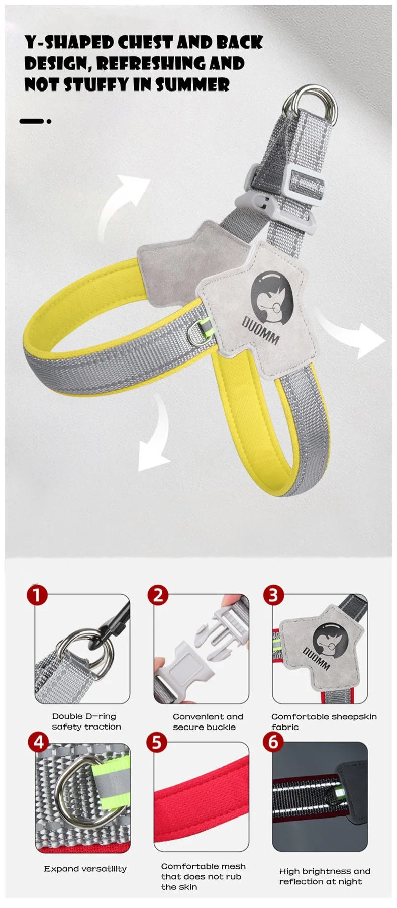 No-Pull Reflective Dog Vest Harness with Handle