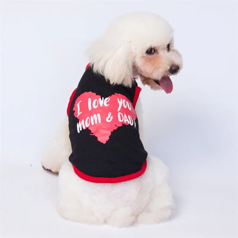 Printed Sleeveless Vest for Cats & Small Dogs
