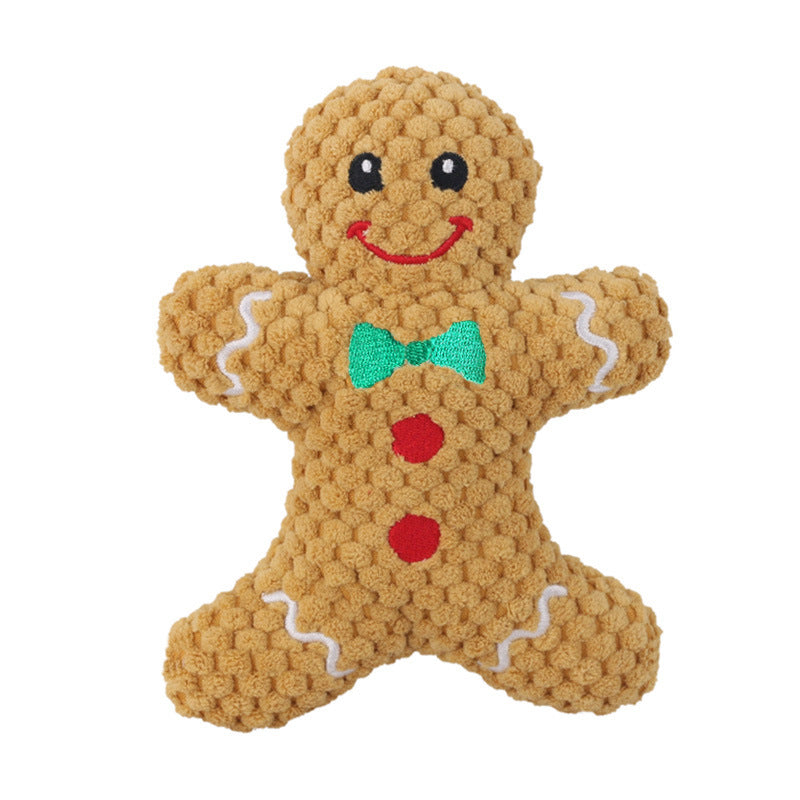 Jouet couineur en peluche de Noël pour chien