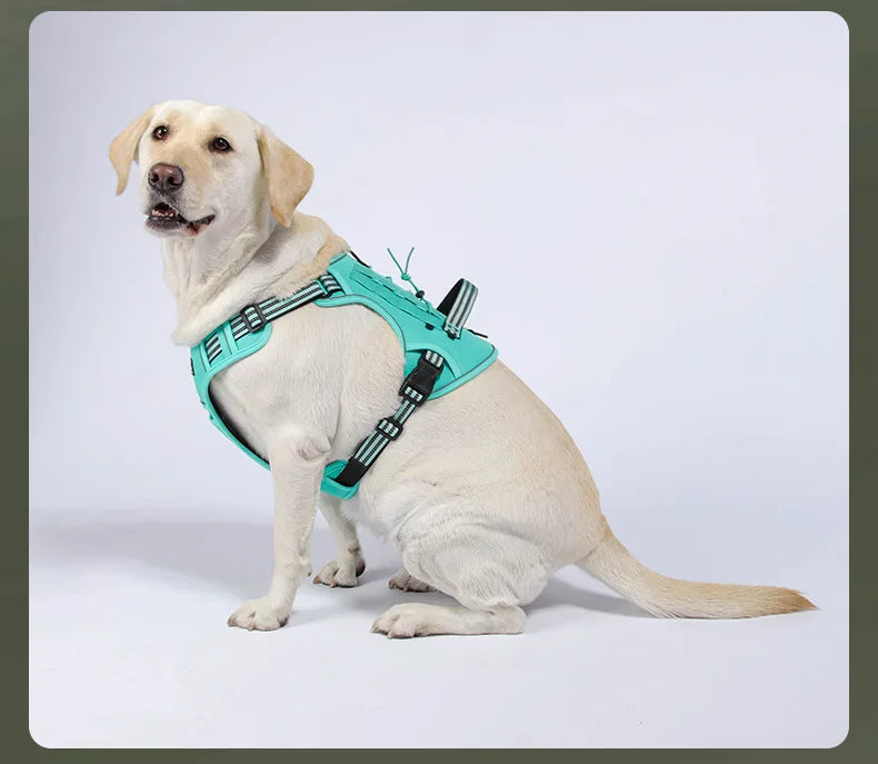 No-Pull Reflective Tactical Dog Harness Vest