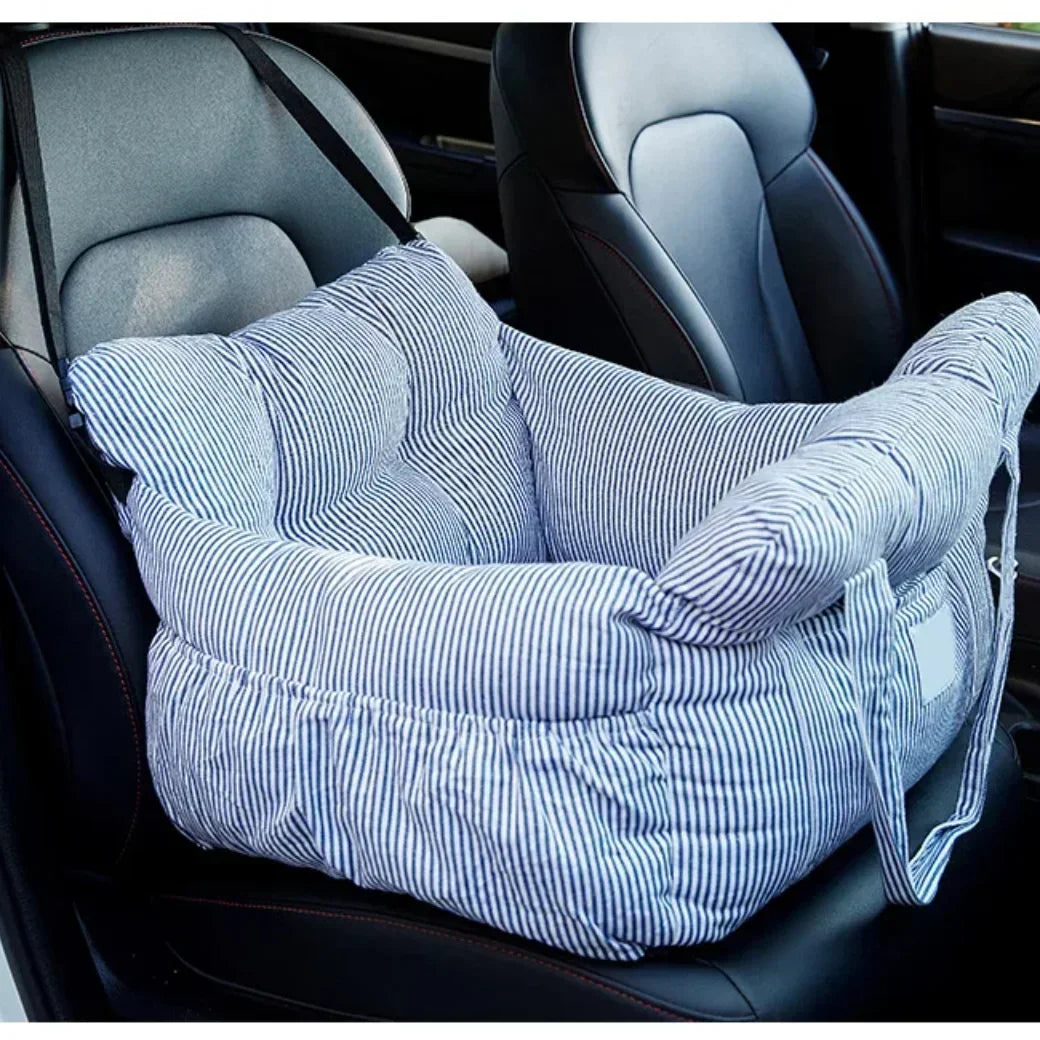 Dog Car Seat with Safety Belt & Non-Slip Base