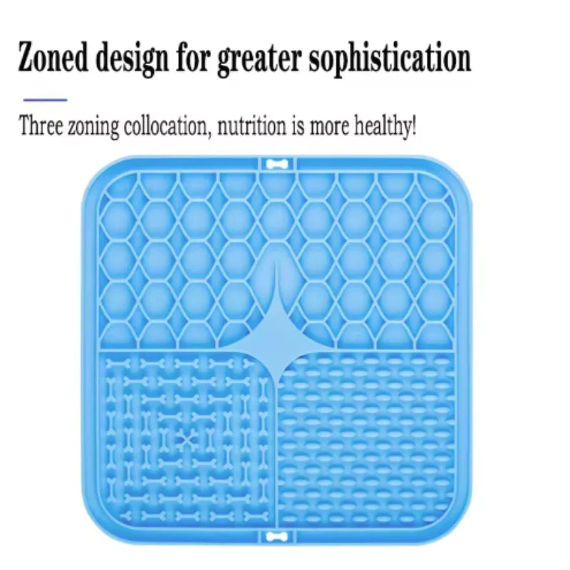 Silicone Lick Mat with Suction Cup for Dogs – Bath Distraction & Slow Feeding