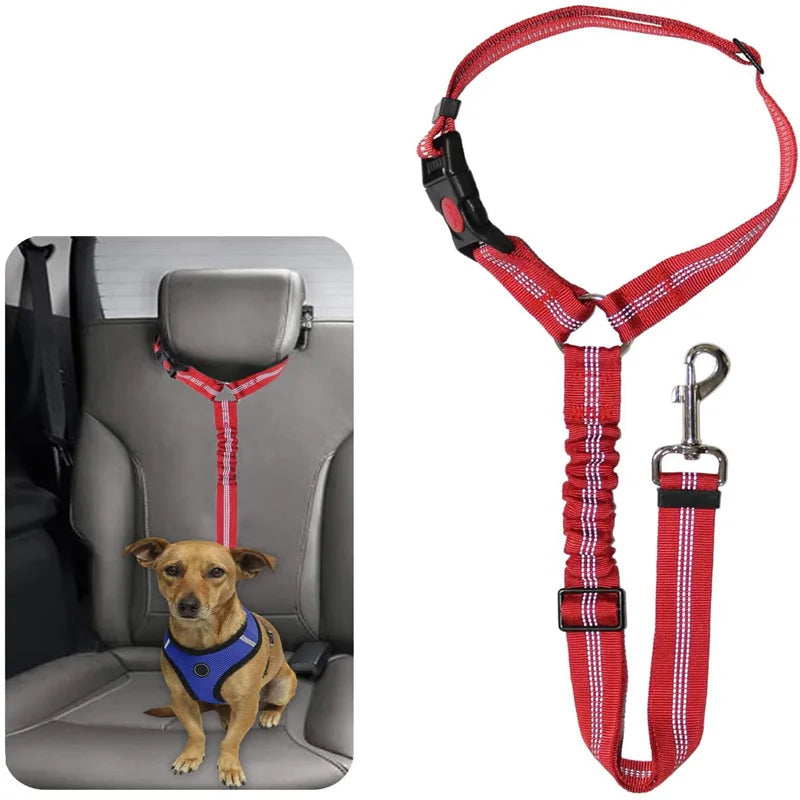 Reflective Dog Car Seat Belt and Walking Leash for Small Dogs
