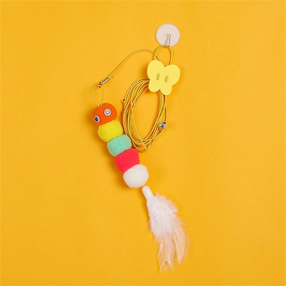 Automatic Telescopic Cat Wand Toy with 180cm Elastic Rope