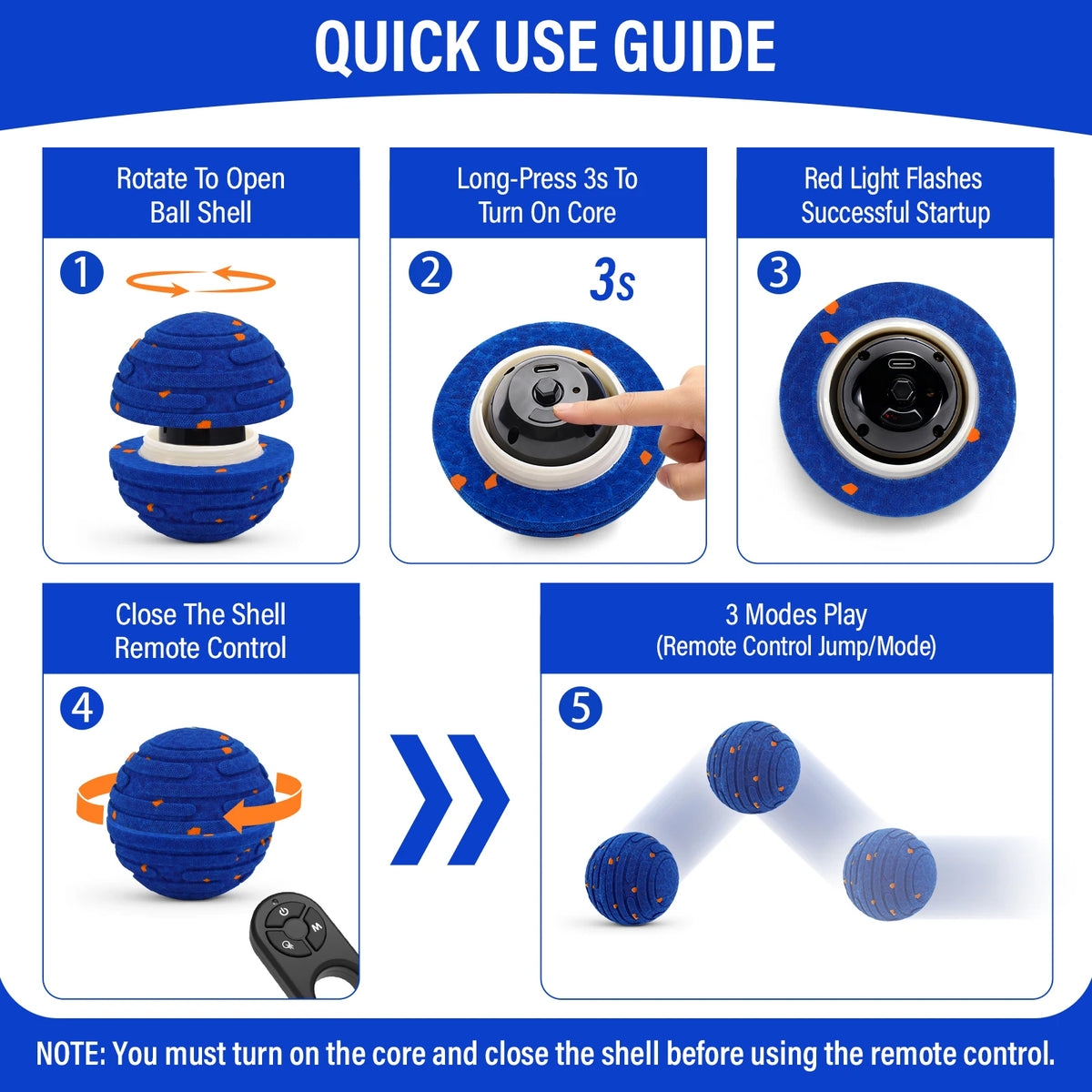 Smart Interactive Dog Toy Ball with Remote Control