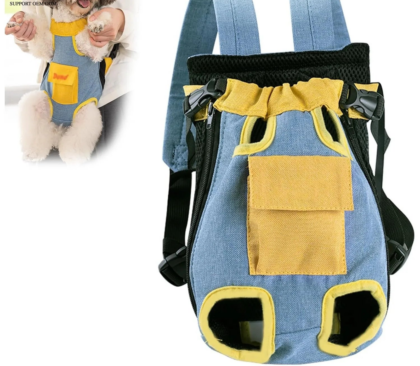 Hands-Free Front & Back Pet Carrier Backpack for Cats & Dogs