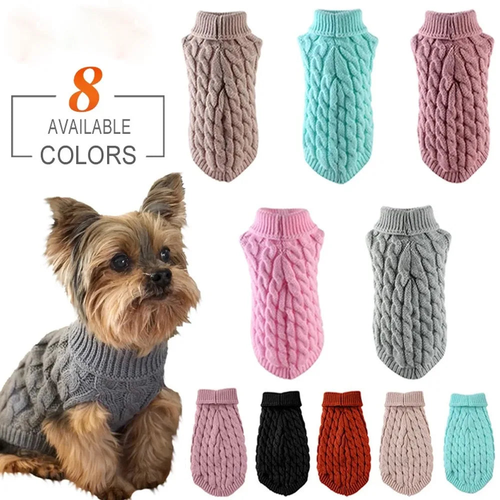 Pull en tricot pour chien | Pull chaud d'automne et d'hiver pour petits chiens et chiots