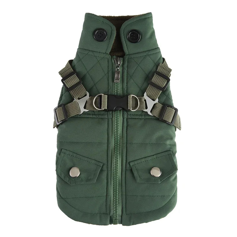 2-in-1 Dog Jacket & Harness with Pocket