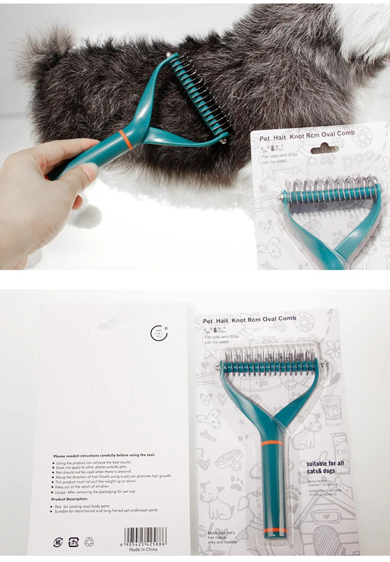 Stainless Steel Grooming Brush & De-shedding Comb for Dogs