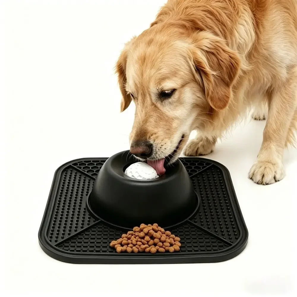 Silicone Slow Feeder Lick Mat with Dental Care for Dogs & Cats